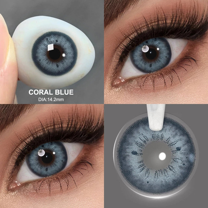 Lentes De Contato Coloridas Olhos Naturais Maquiagem | 1 Ano de Uso