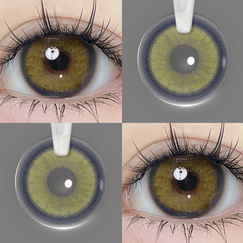 Lentes De Contato Coloridas Naturais com Grau | (0,00 ~ -6,00) | 6 meses de Uso